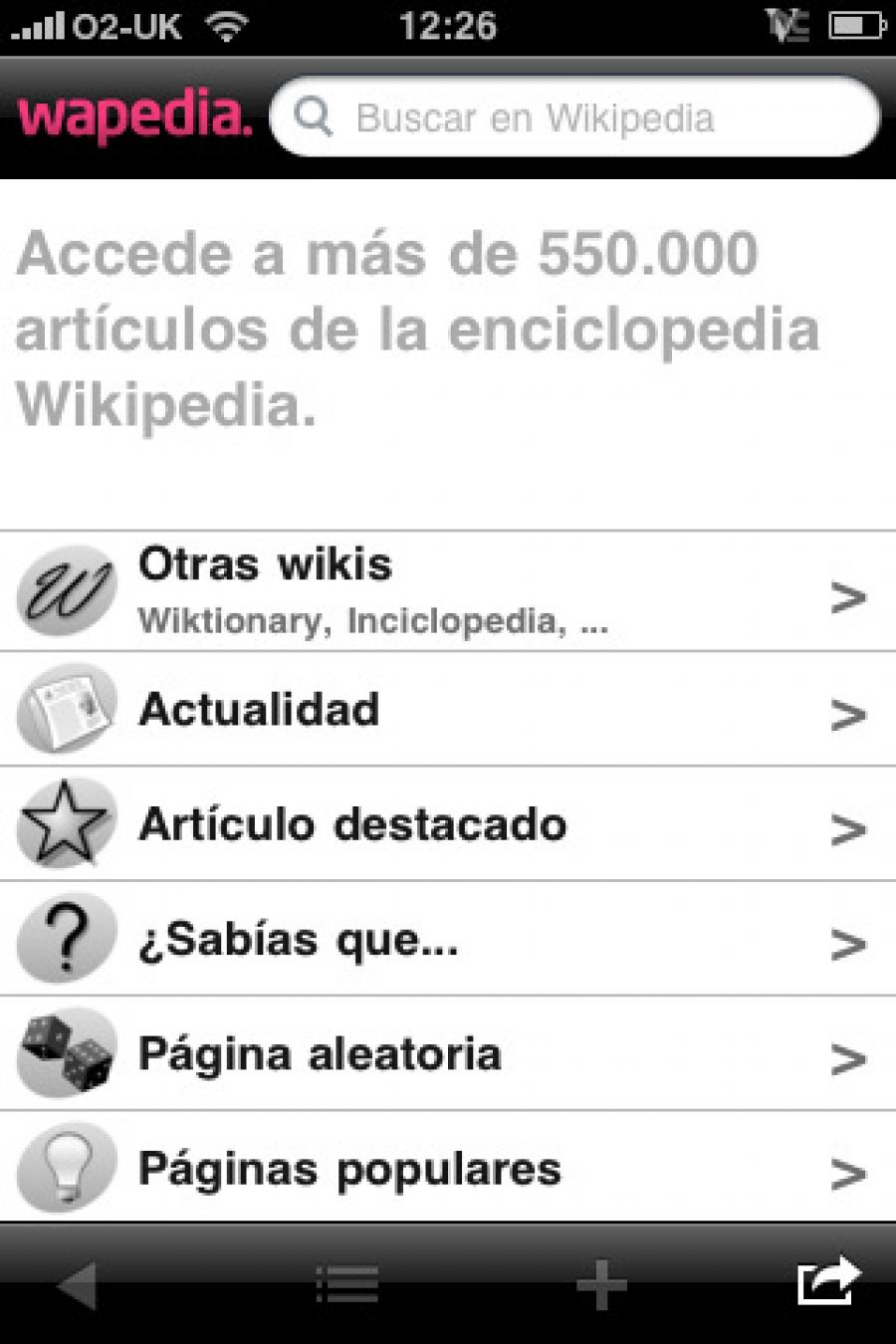 Wapedia Wiki móvil