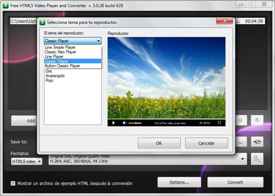 Free HTML5 Video Player And Converter