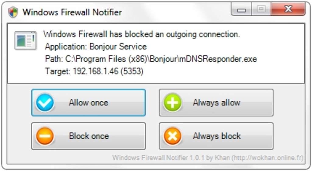 Windows Firewall Notifier