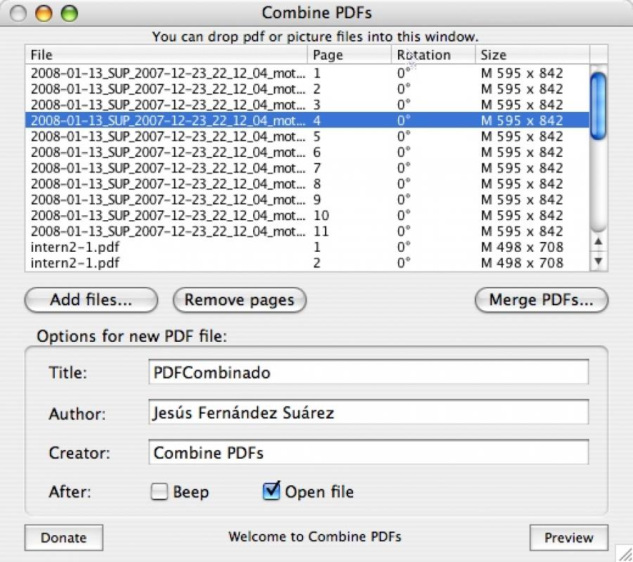 Combine PDFs